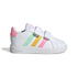 Sneakers primi passi bianche da bambina con strisce a contrasto adidas Grand Court 2.0 Cf I, Brand, SKU s334000133, Immagine 0